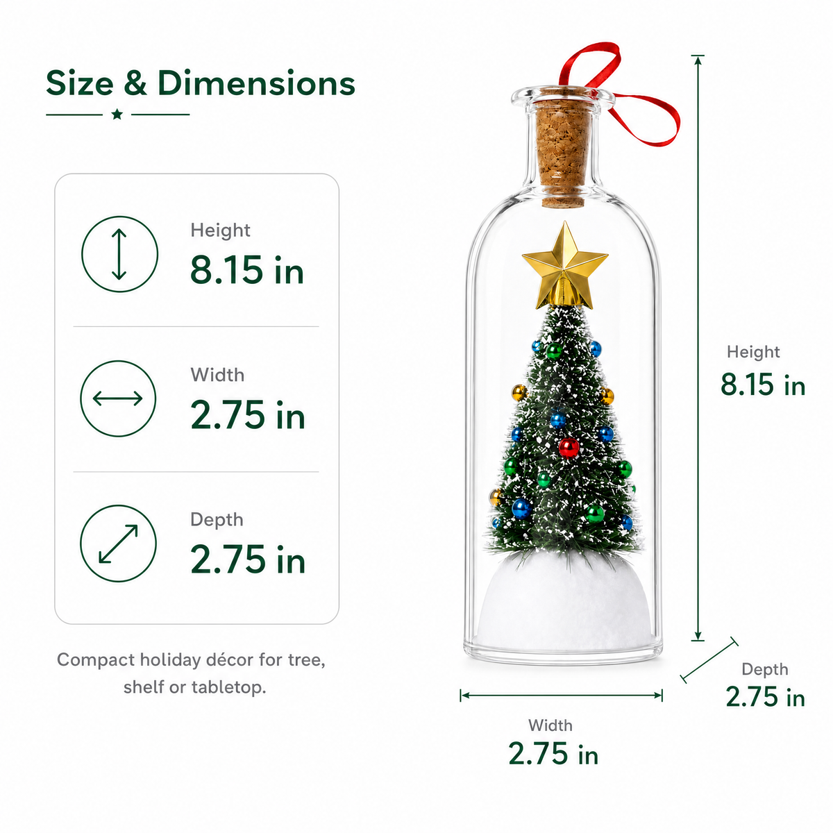 Merryhaus™ Message in a Bottle Ornament